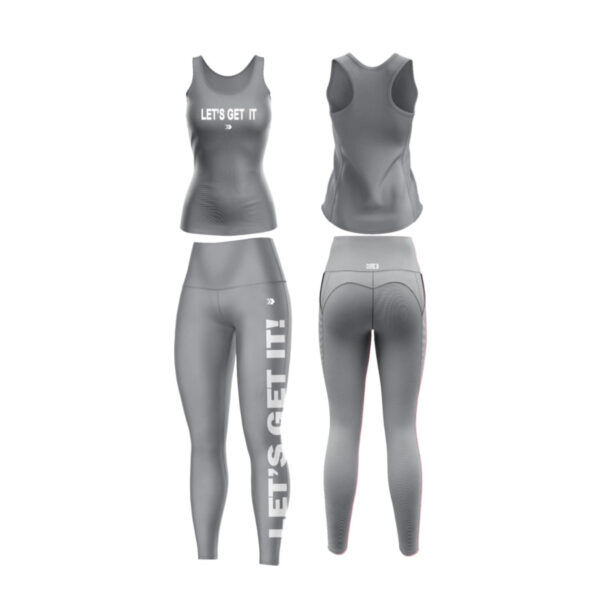 CORE Women’s Let’s Get It Tank Top Dri-Fit Fitness Workout Set - Image 3