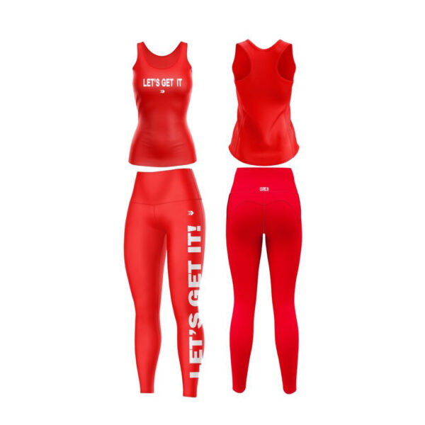 CORE Women’s Let’s Get It Tank Top Dri-Fit Fitness Workout Set - Image 2