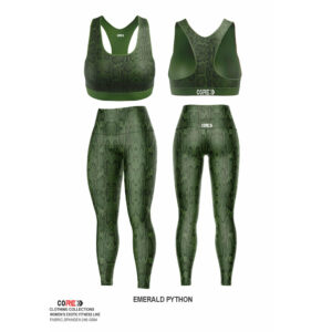 CORE Women's Exotic Emerald Python Fitness Set