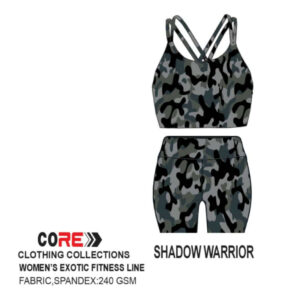 CORE Women's Exotic Shadow Warrior Shorts Fitness Set